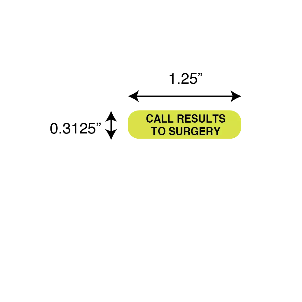 CALL RESULTS TO SURGERY