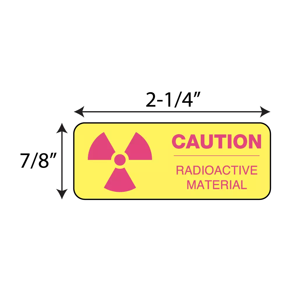 Caution Radioactive Material - Labeling Tape, Nevs Ink