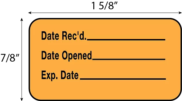 Date Rec'd. _______ Date Opened __________ Exp. Date ___________