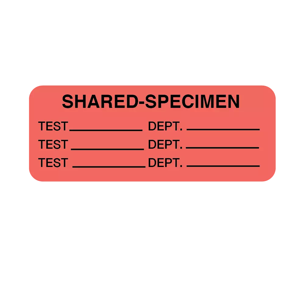 Shared-Specimen Test_____ Dept_____