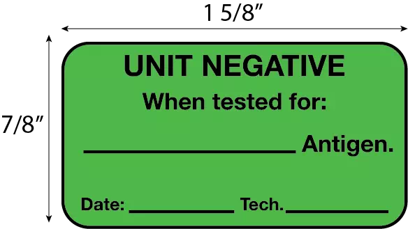 Label, Unit Negative