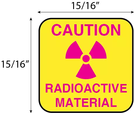 Caution Radioactive Material - Poly