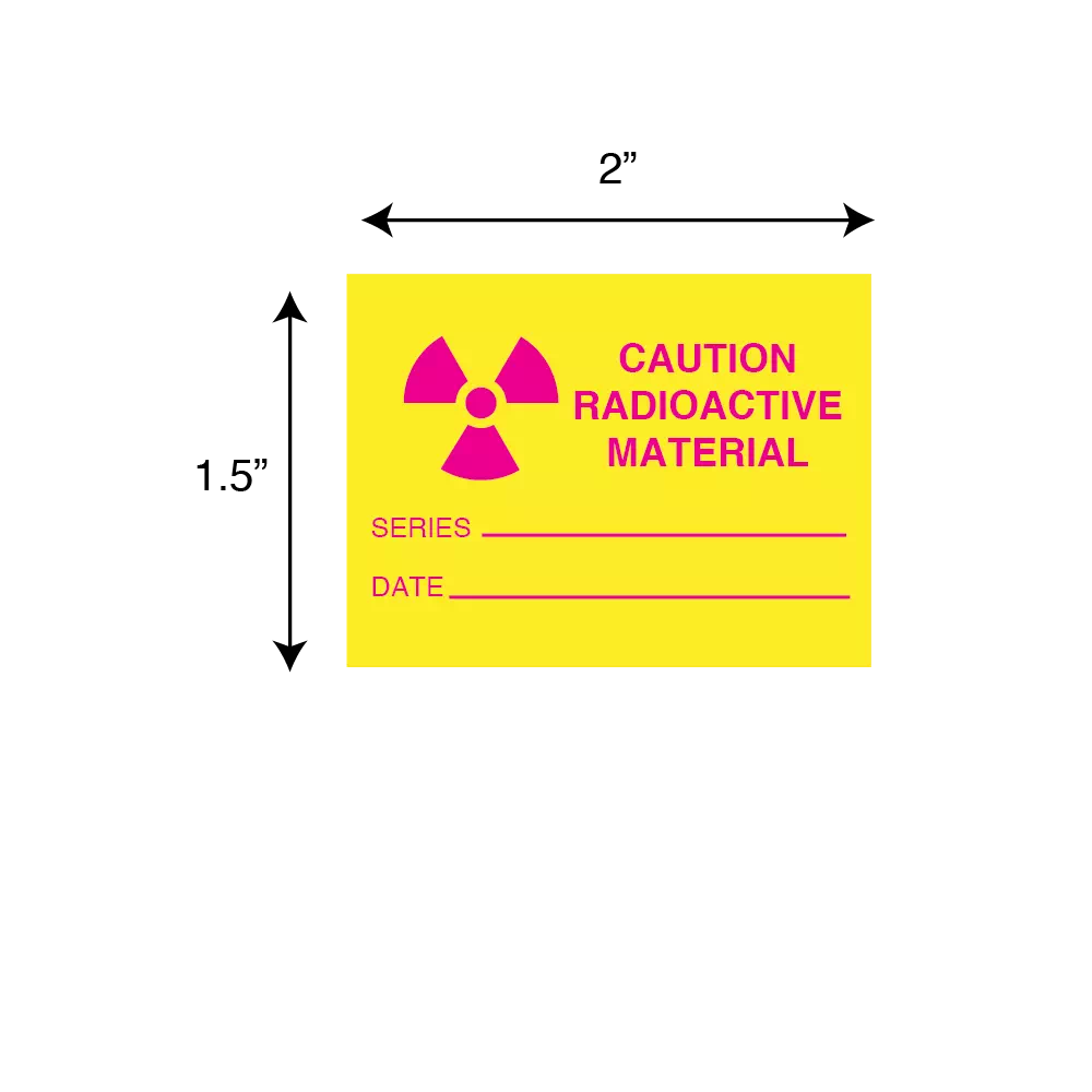 Caution Radioactive Material Series Date write on