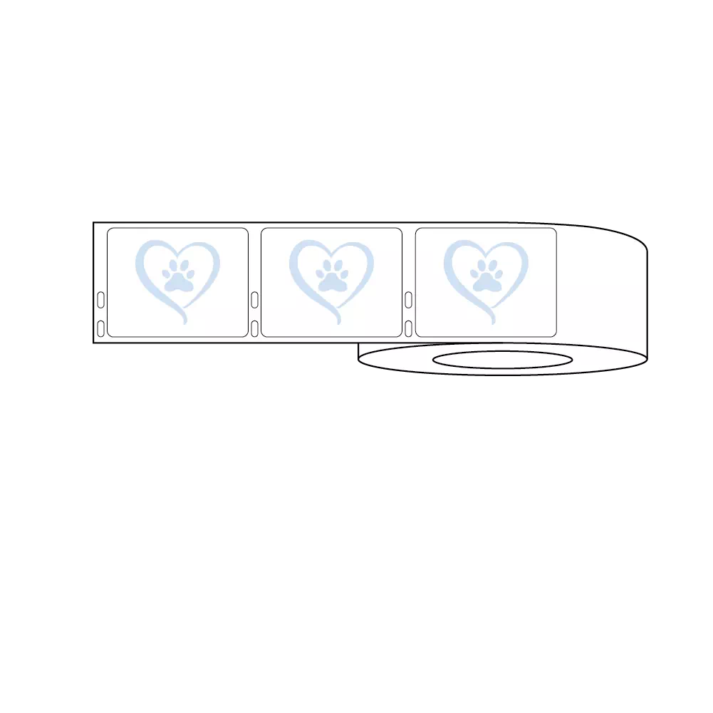 Dymo Prescription Label w/Heart-Paws Print