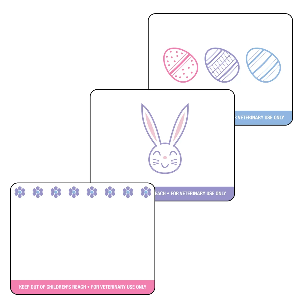 Dymo Prescription Label w/Flowers-Bunny-Easte