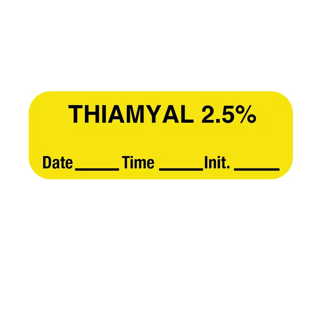 Label, Thiamyal 2.5%