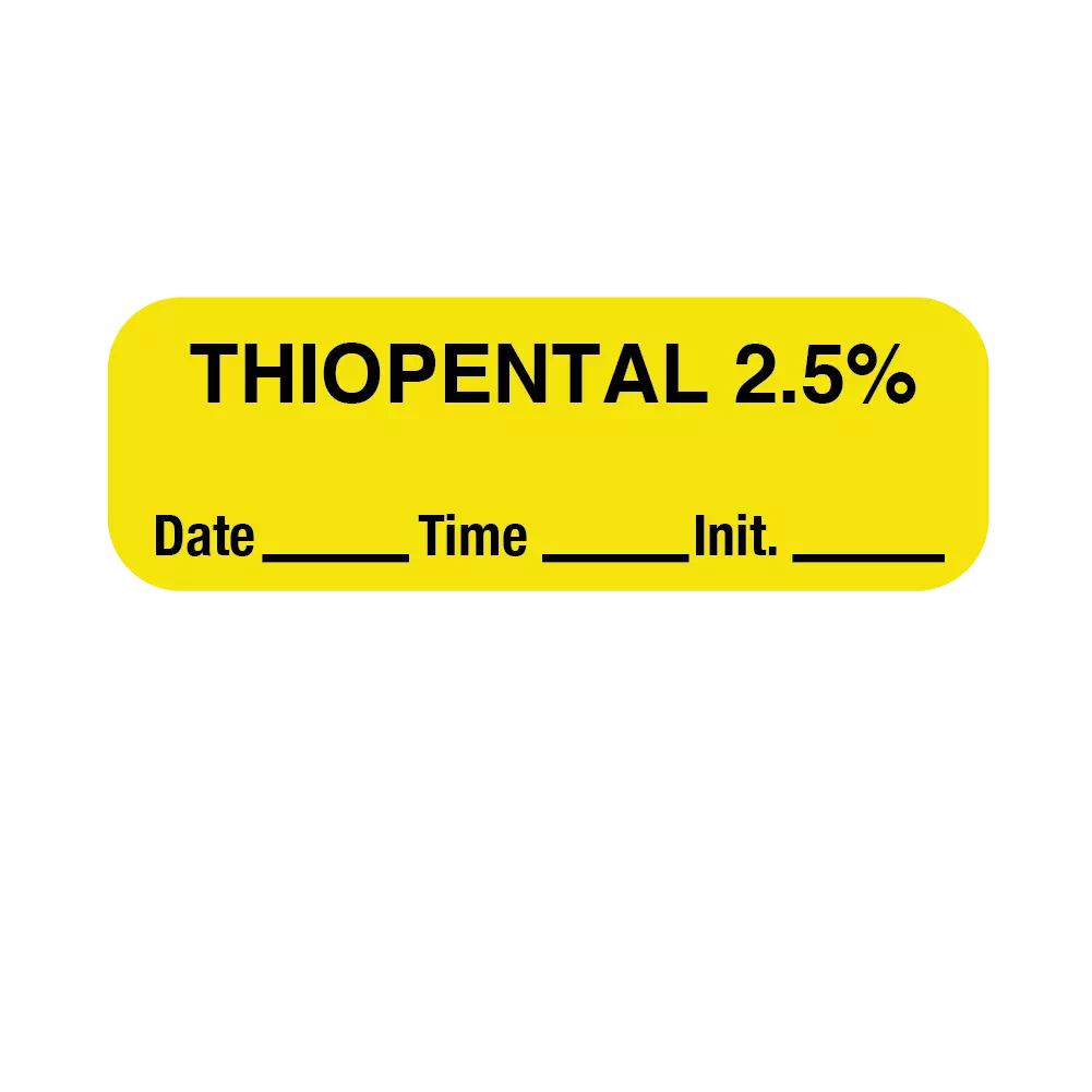 Label, Thiopental 2.5%