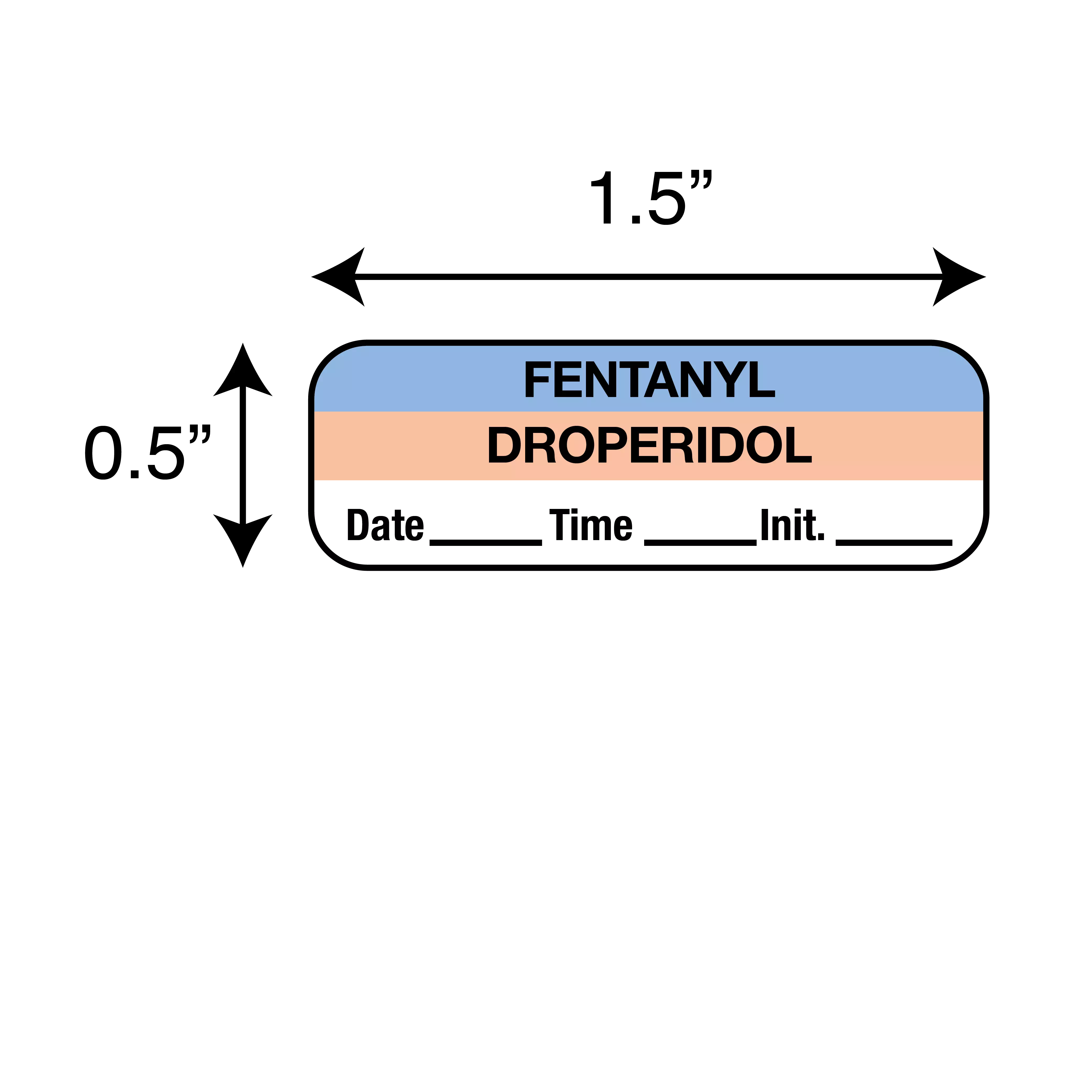 Label, Fentanyl - Droperidol