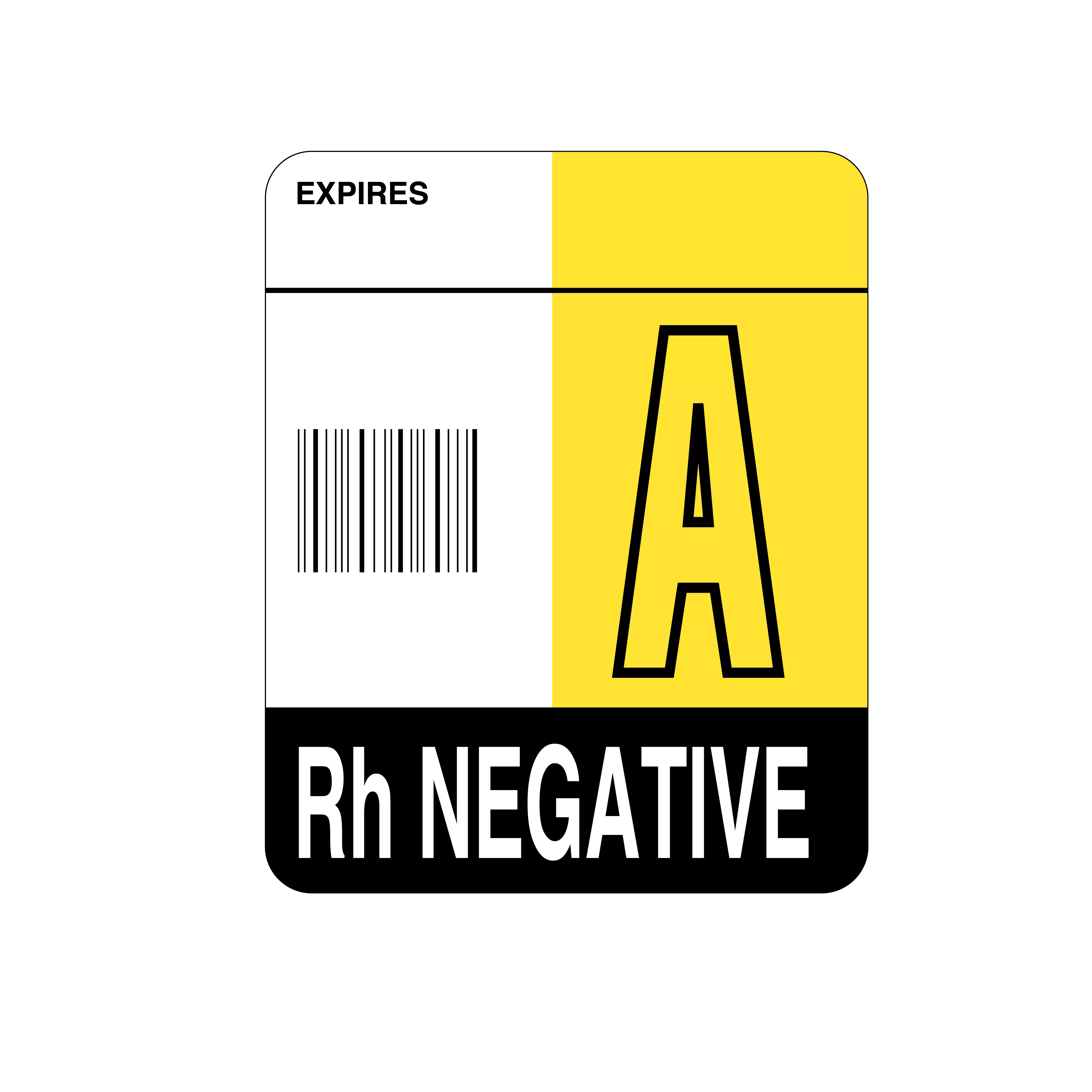 Label, A Rh Negative