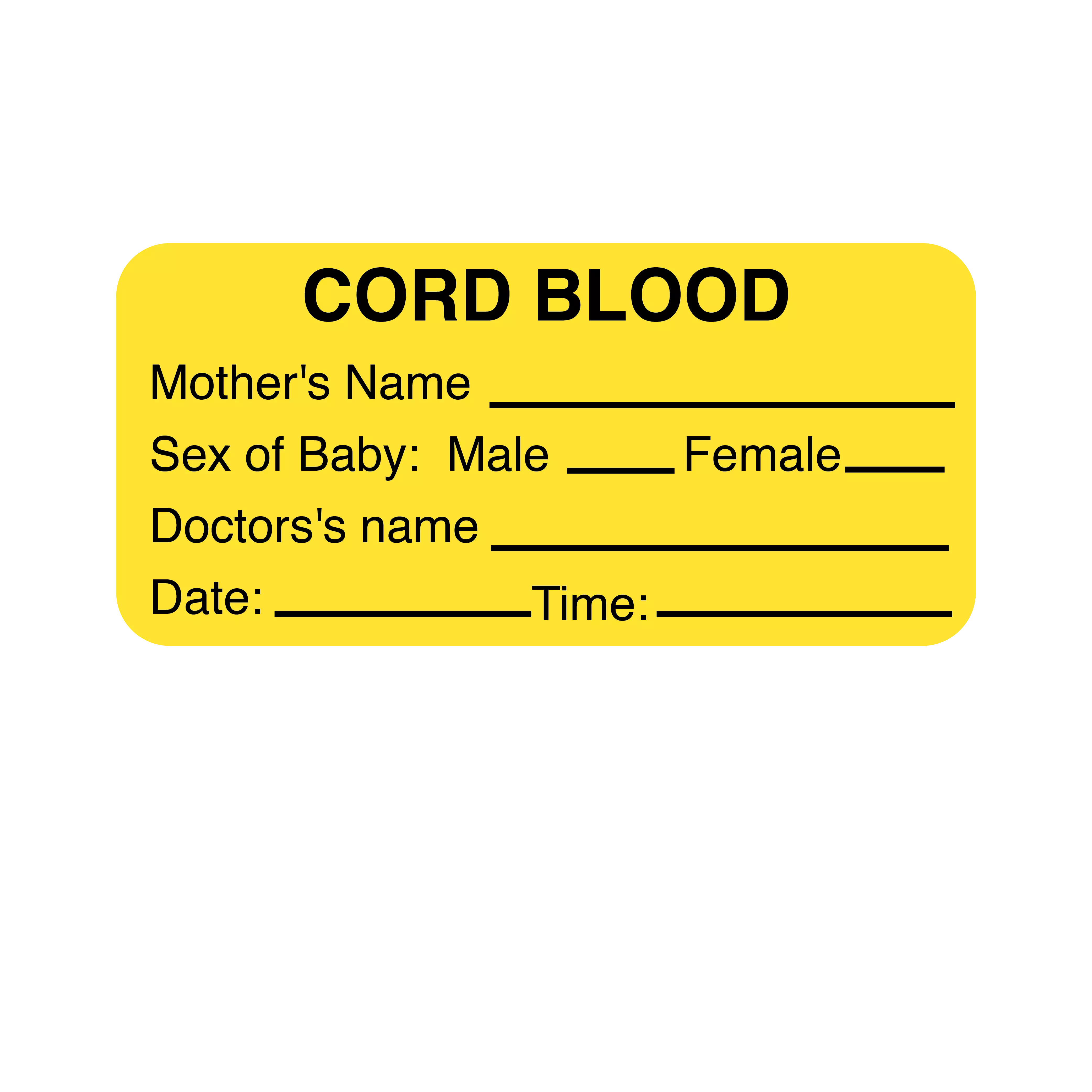 Label, Cord Blood