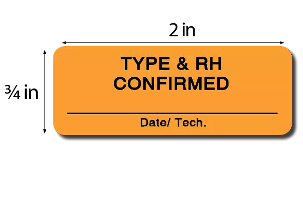 Label, Type & RH Confirmed