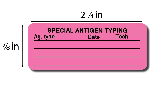 Label, Special Antigen Typing