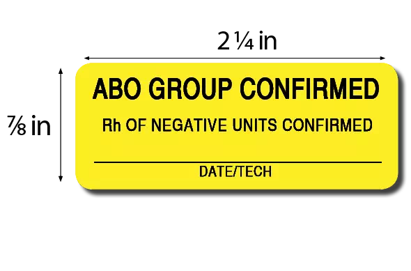 Label, Rh Of Negative Units Confirmed