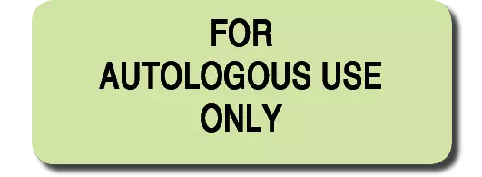 Label, For Autologous Use Only