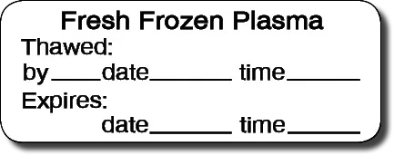 Label, Fresh Frozen Plasma