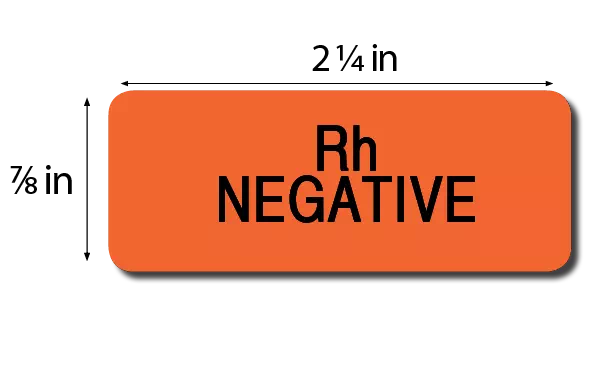 Label, Rh Negative