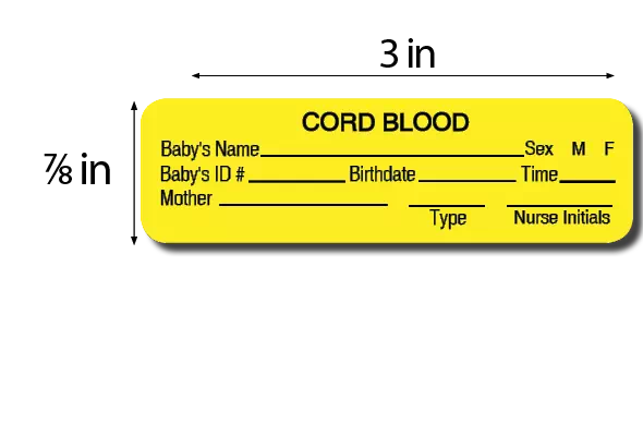 Label, Cord Blood