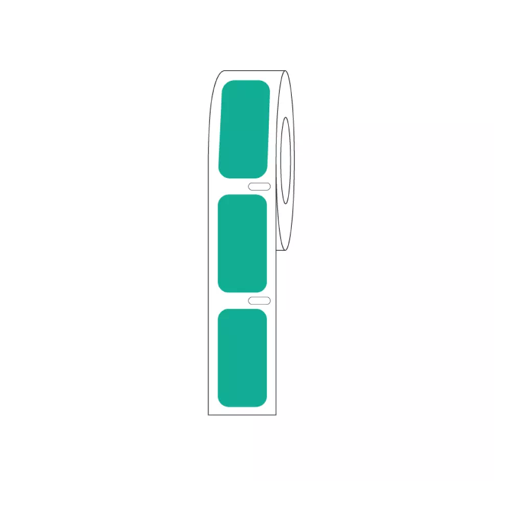 Direct Thermal Cryo Label 27x13mm for Cryogenic Vials Green