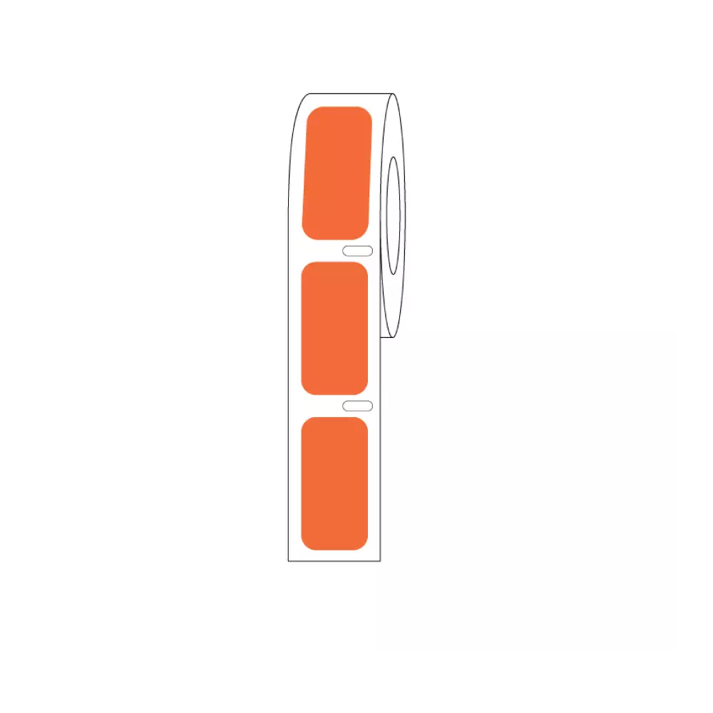 Direct Thermal Cryo Label 27x13mm for Cryogenic Vials Orange
