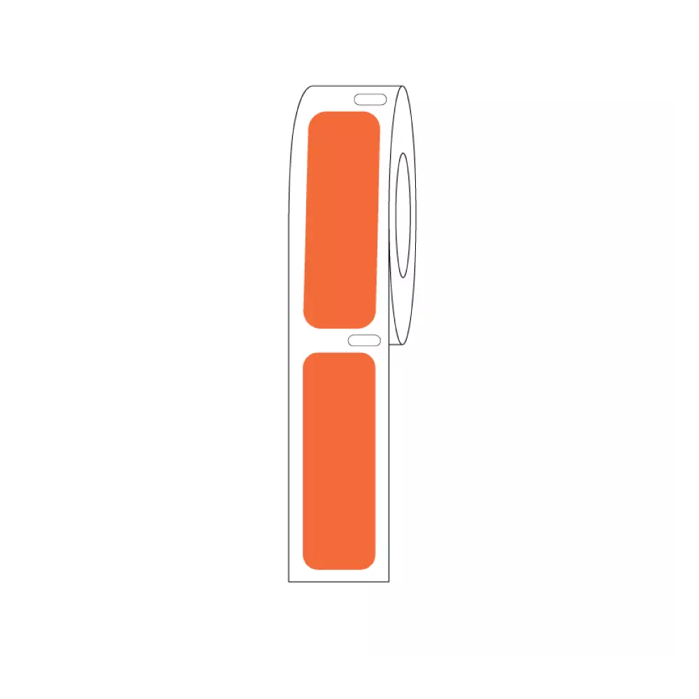 DIRECT THERMAL CRYO LABEL 38x13mm for Cryogenic Vials Orange