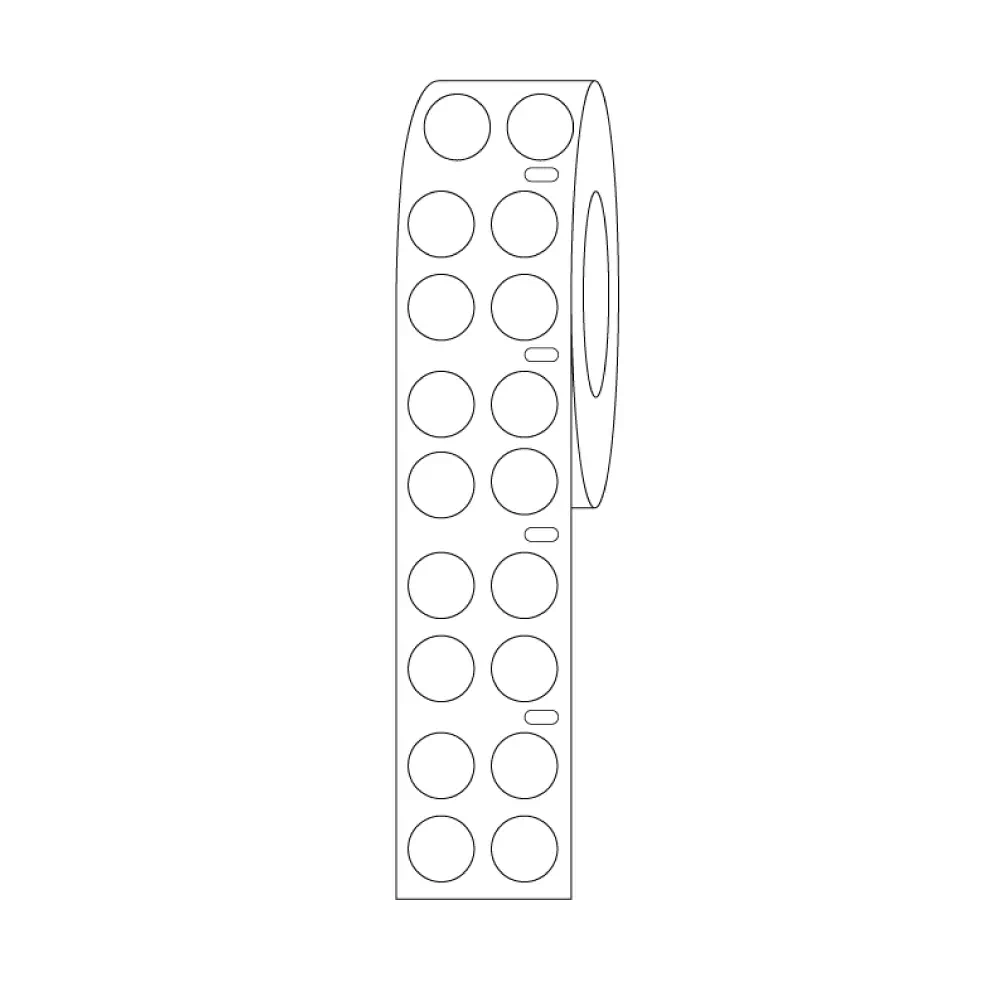 DIRECT THERMAL CRYO LABEL 13mm Dots for 2.0ml Tubes/Vials White