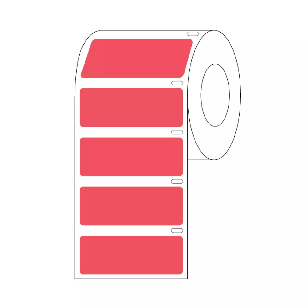 DIRECT THERMAL CRYO LABEL 51x19mm for Lg Tubes/Racks/Boxes Red