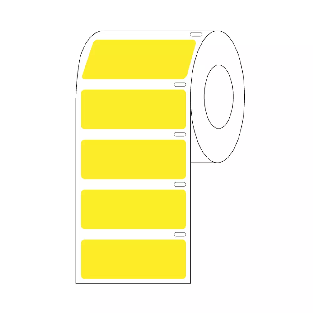 DIRECT THERMAL CRYO LABEL 51x19mm for Lg Tubes/Racks/Boxes Yellow