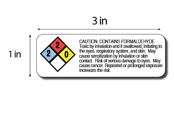 Chemical Hazard Contains Formaldehyde