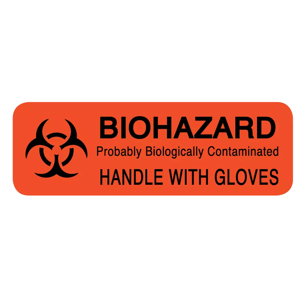 Biohazard Probably Biologically Contaminated Handle With Gloves