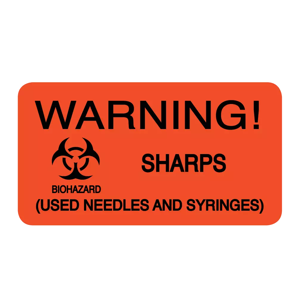 Biohazard Warning! Sharps (Used Needles & Syringes)