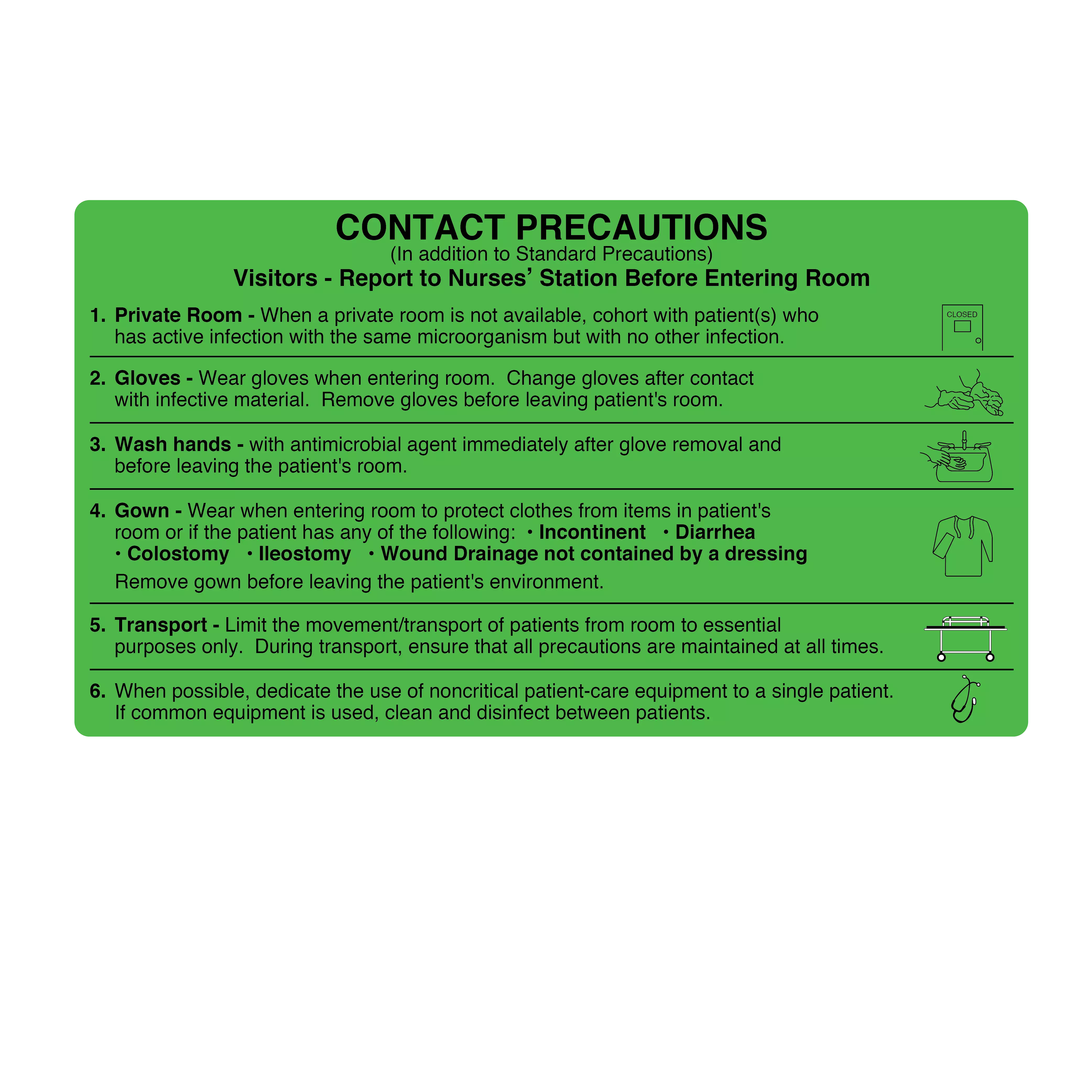 Precaution Labels - Contact Precaution