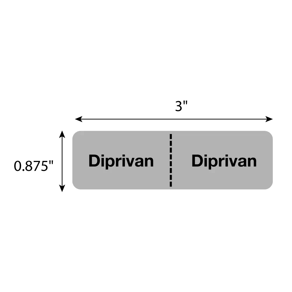 IV Drug Line Label - Diprivan/Diprivan