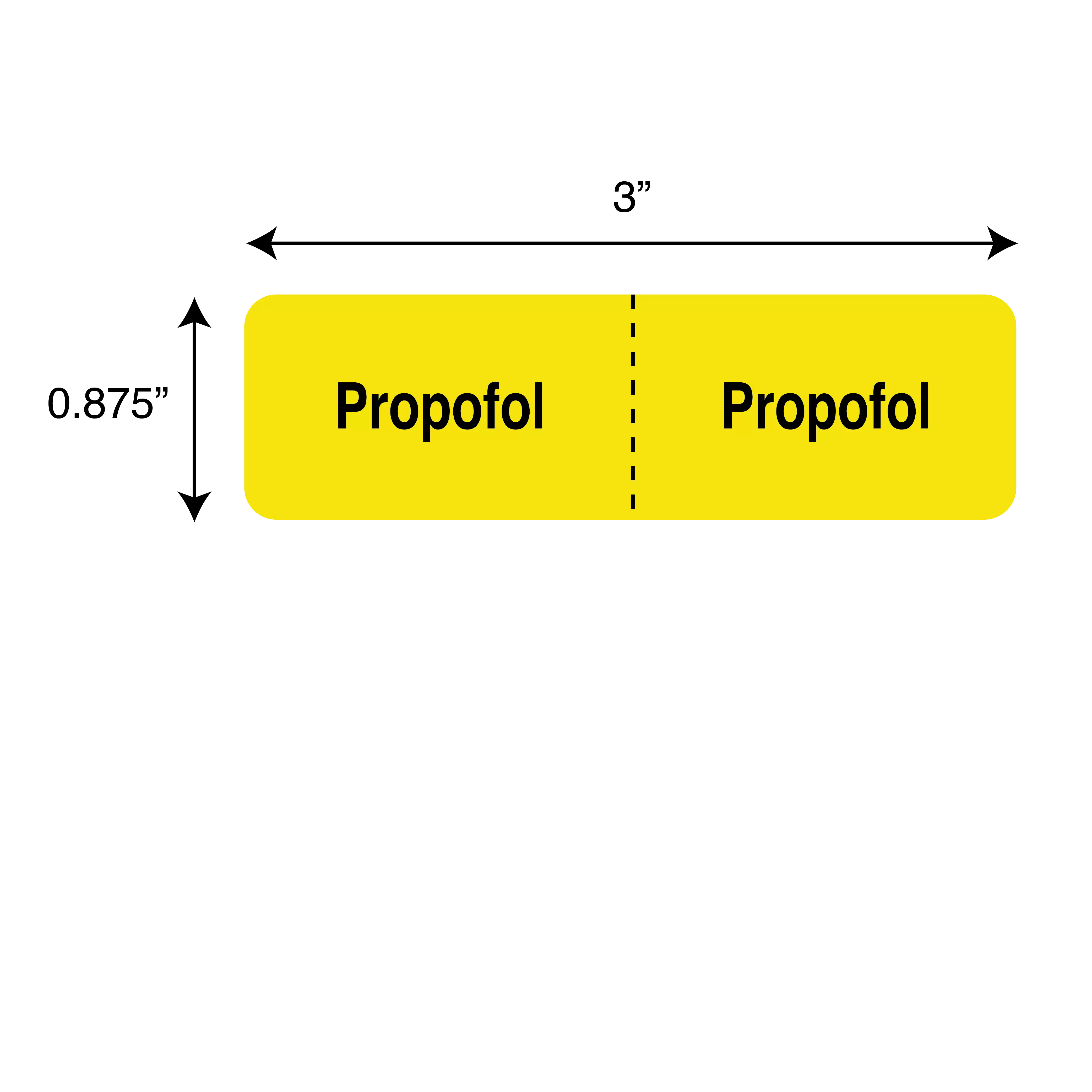 IV Drug Line Label - Propofol/Propofol