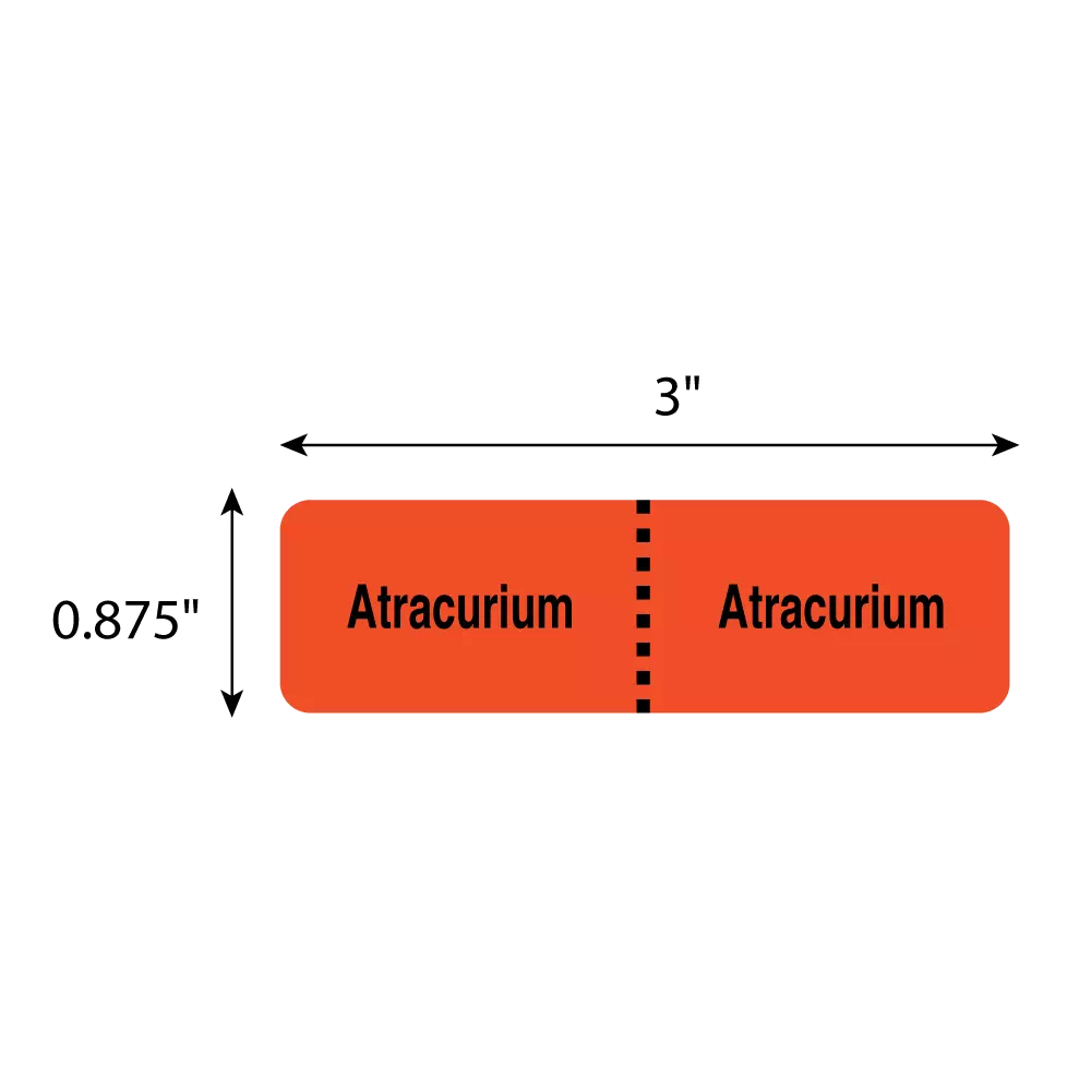IV Drug Line Label - Atracurium/Atracurium
