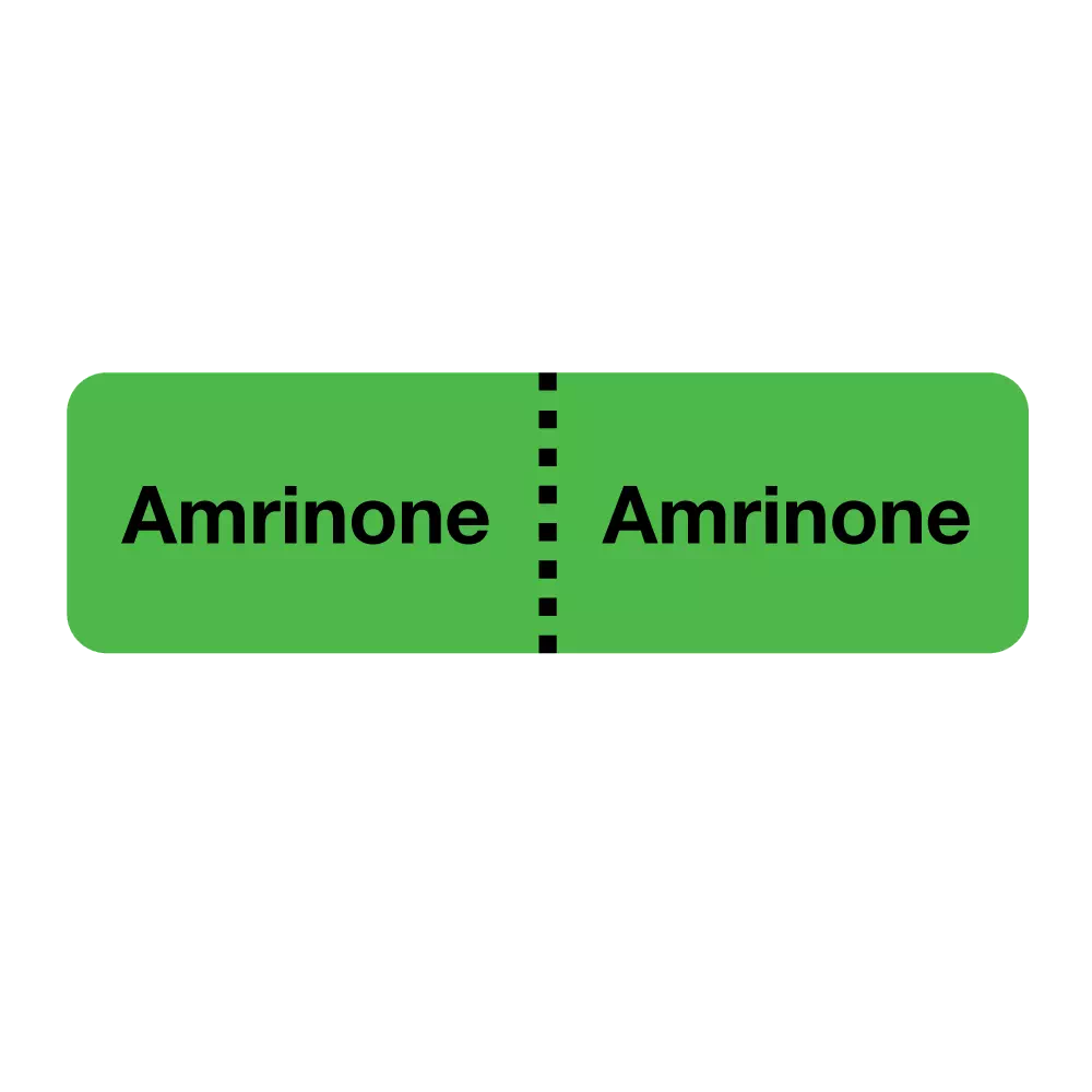 IV Drug Line Label - Amrinone/Amrinone
