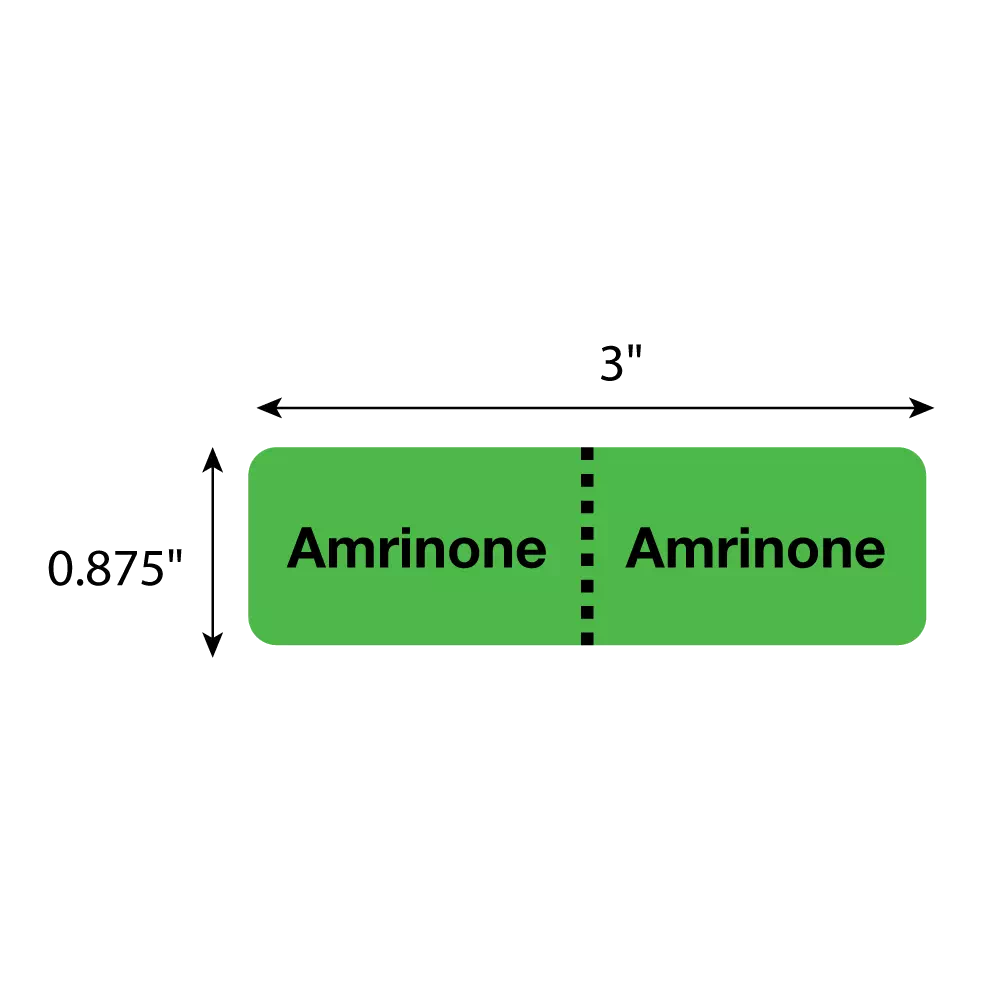 IV Drug Line Label - Amrinone/Amrinone