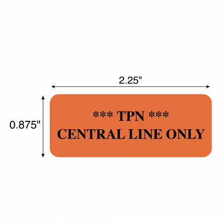 Label, TPN Central Line Only