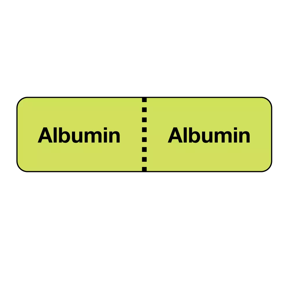 IV Drug Line Label - Albumin/Albumin