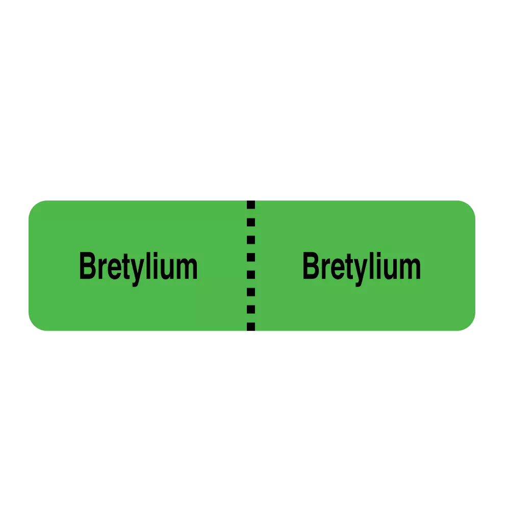 IV Drug Line Label - Bretylium/Bretylium