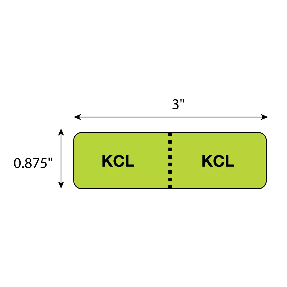 IV Drug Line Label - KCL/KCL