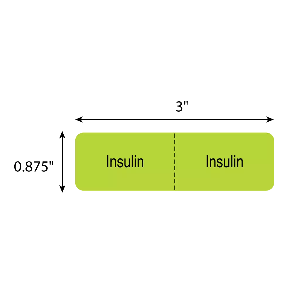IV Drug Line Label - Insulin/Insulin