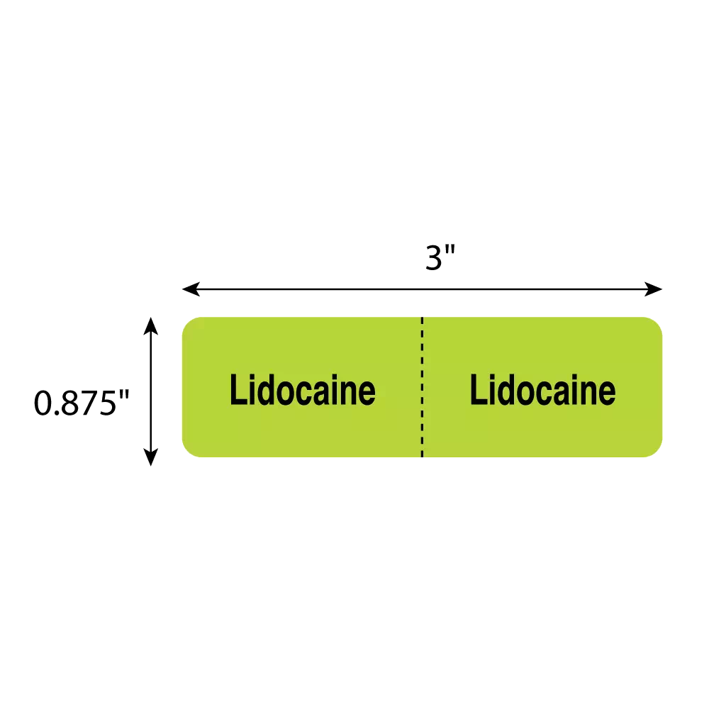 IV Drug Line Label - Lidocaine/Lidocaine