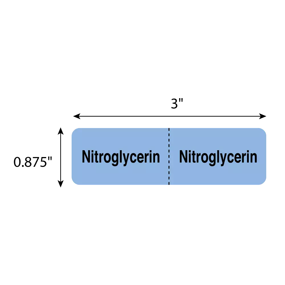 IV Drug Line Label - Nitroglyercin/Nitroglyercin