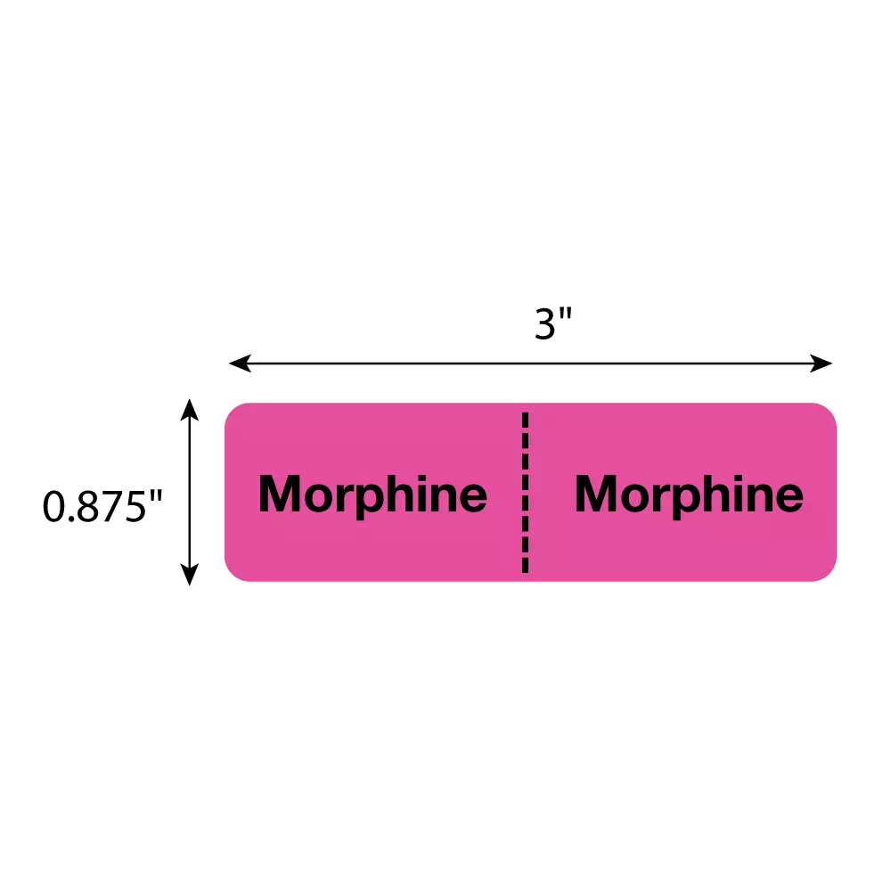 IV Drug Line Label - Morphine/Morphine