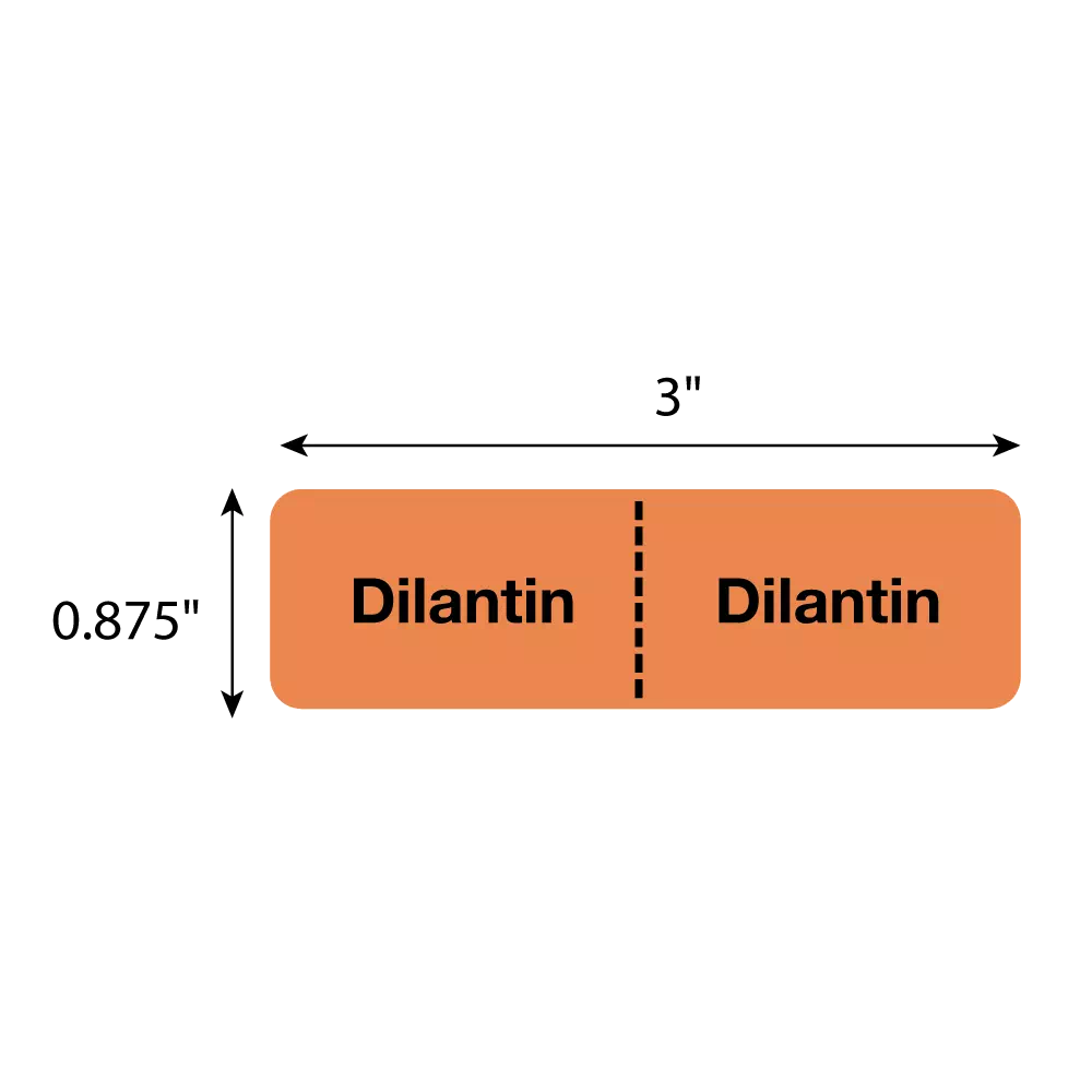 IV Drug Line Label - Dilantin/Dilantin