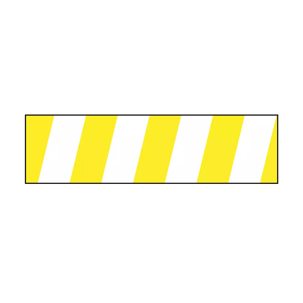 Mini - Striped Flag - White w/Yellow Stripes - 1/4"