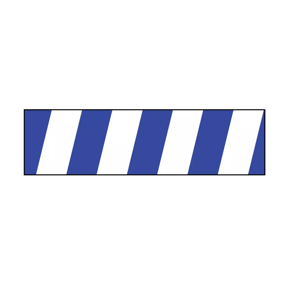Mini - Striped Flag - White w/Dark Blue Stripes - 1/4&#34;