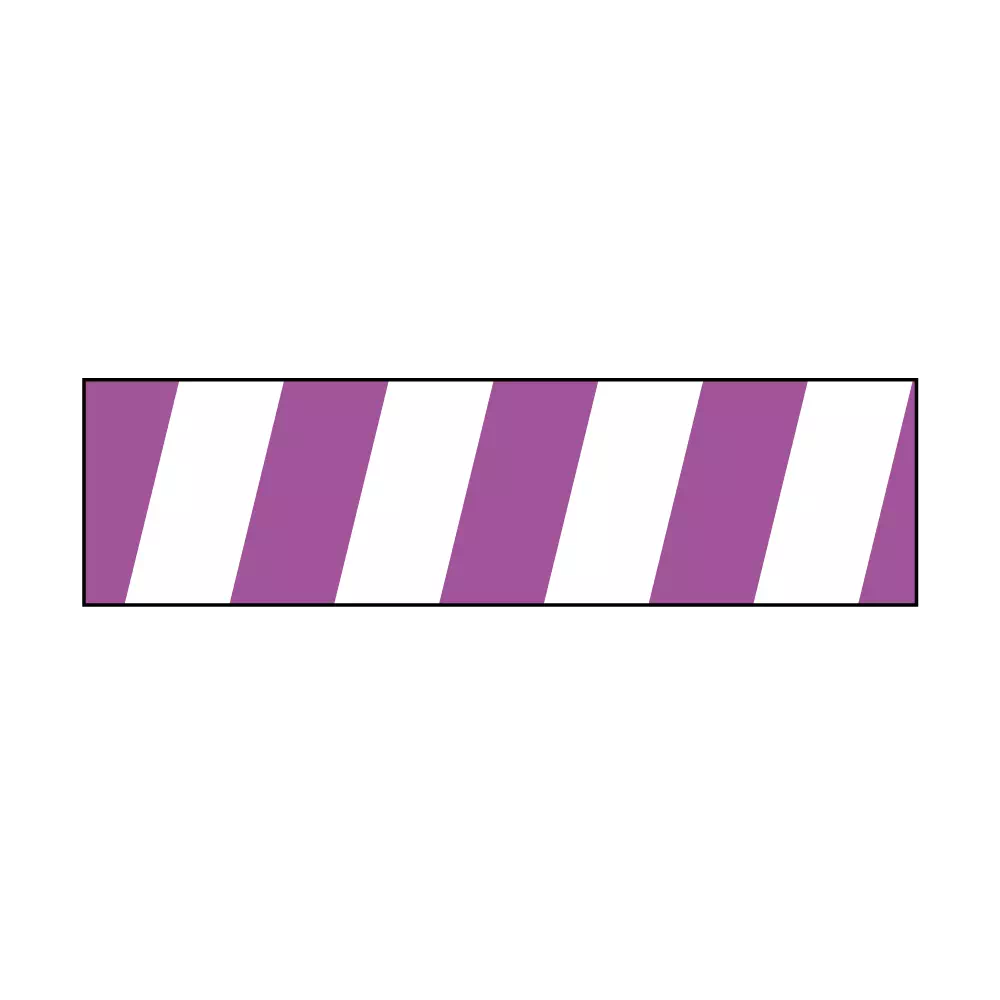 Mini - Striped Flag - White w/Purple Stripes - 1/4"