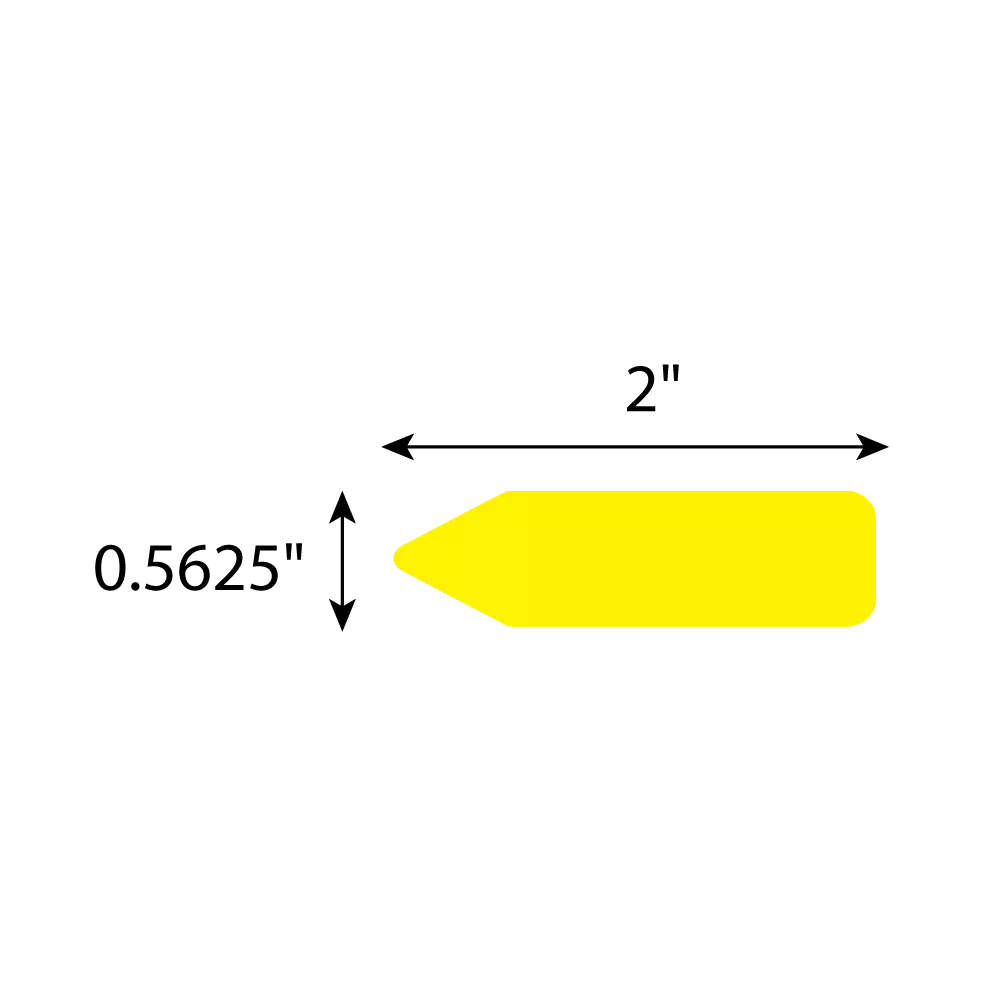 Labeling Flag - Solid - Yellow - 9/16