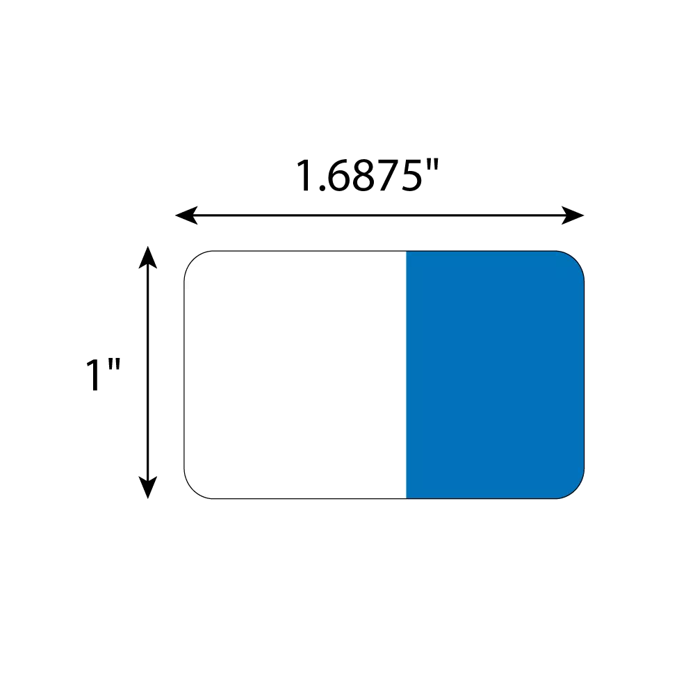 Standard - Flag - Clear w/Blue- 1